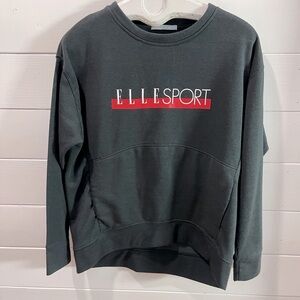 🖤 ELLE SPORT – Black & Red Sweatshirt – Size L